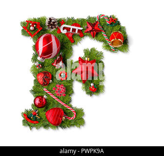 Christmas alphabet letter B isolated on white Stock Photo - Alamy