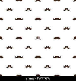 Seamless pattern with a mustache various forms, vector illustration template for your design Stock Vector