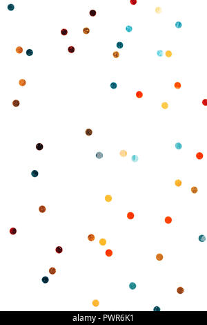 Multicolored glitter circles isolated on white Stock Photo