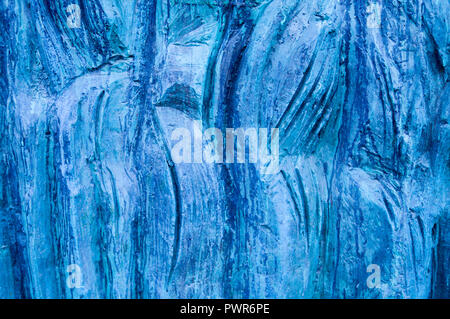 blue wavy bronze texture. background, pattern. Stock Photo