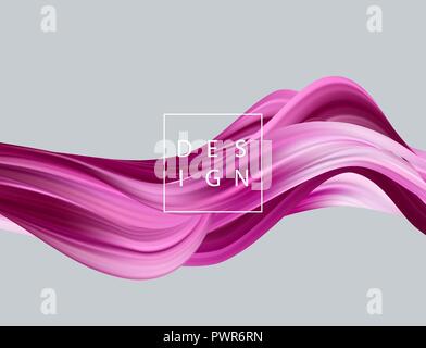 Abstract colorful vector background, color flow liquid wave for design brochure, website, flyer. Stock Vector