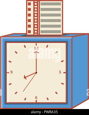 time control machine isolated icon vector illustration design Stock Vector
