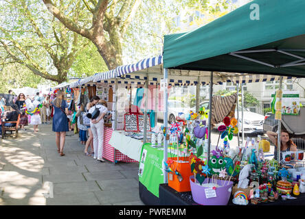 Stalls at Cavalcade Market, Little Venice, Maida Vale, City of Westminster, Greater London, England, United Kingdom Stock Photo