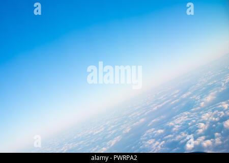 clouds and sky , view from airplane window Stock Photo