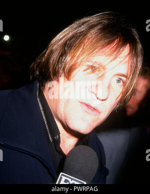 BEVERLY HILLS, CA - OCTOBER 5: Actor Gerard Depardieu attends the '1492: Conquest of Paradise' Beverly Hills Premiere on October 5, 1992 at the Academy Theatre in Beverly Hills, California. Photo by Barry King/Alamy Stock Photo Stock Photo