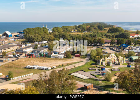 WLADYSLAWOWO, POLAND - September 18, 2018: Hel Peninsula and the Baltic Sea, view from the top of the tower in Wladyslawowo. Poland Stock Photo