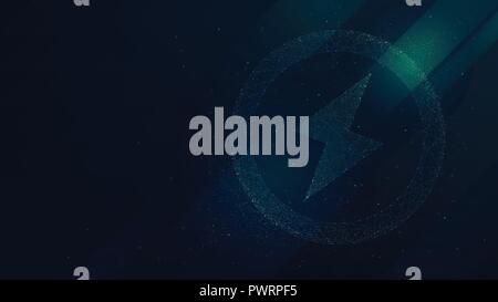 Abstract energy power sign, future technology vector background futuristic presentation image Stock Vector
