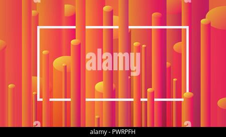 Abstract image background with geometric elements, vector cylinder pattern Stock Vector