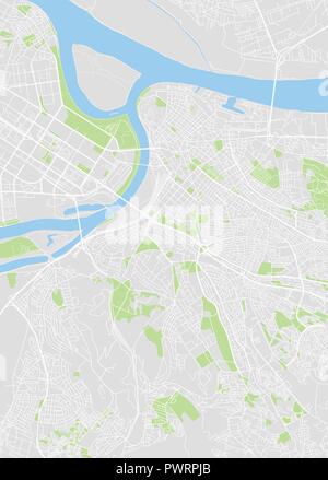 detailed map belgrade city vector alamy vectors similar rivers colored plan serbia