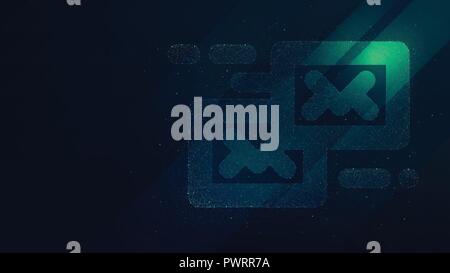 Email sending message concept, low poly future technology background futuristic presentation image Stock Vector