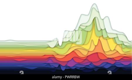 Abstract background with colorful layered paper, vector illustration template for your design Stock Vector