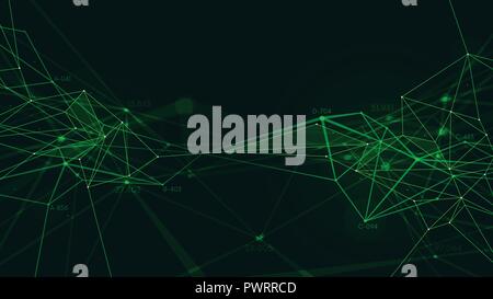 Abstract plexus structure connection concept, futuristic technological background for business presentation Stock Vector