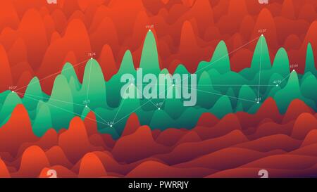 Layered curve business presentations, Big data visualization technologies template for your design Stock Vector