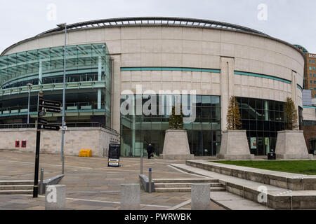 Waterfront Hall, an entertainment venue for concerts, conferences, music etc in Laganside, Belfast, N.Ireland. Stock Photo