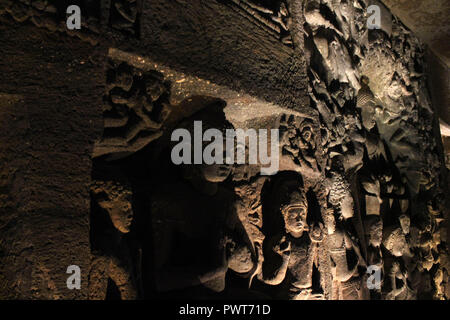 The incredible beauty of Ajanta in Maharashtra. Taken in India, August 2018. Stock Photo