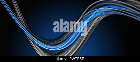 Abstract elegant wave panorama design with space for your text Stock Photo