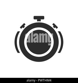 Isolated stopwatch icon time over sound on a white background. Vector illustration Stock Vector