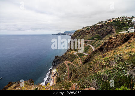 Ocean coast view on Madeira island, Portugal Stock Photo