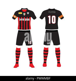 T-shirt Sport Design Template for Soccer Jersey, Football Kit and Tank Top  for Basketball Jersey. Uniform in Front and Back View. Stock Vector -  Illustration of sleeveless, clothe: 111695808