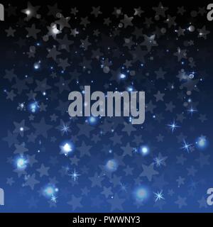 Abstract background with stars. Blue. Holiday decoration. Vector illustration. Stock Vector