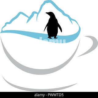 penguin. winter theme Stock Vector