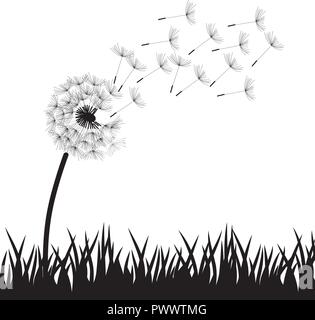 Blow Dandelion vector background for poster Stock Vector Image & Art ...