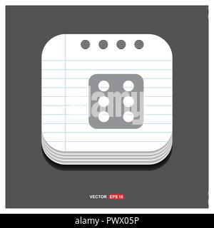 Dice Cube Icon - Free vector icon Stock Vector