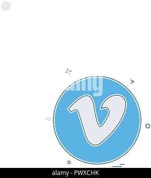 media network social vimeo png icon vector design Stock Vector