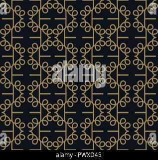 Seamless pattern. Graphic lines ornament. Floral stylish background. Stock Vector