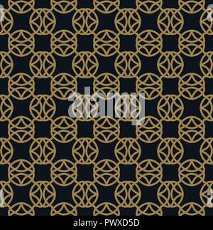 Seamless pattern. Graphic lines ornament. Floral stylish background. Stock Vector