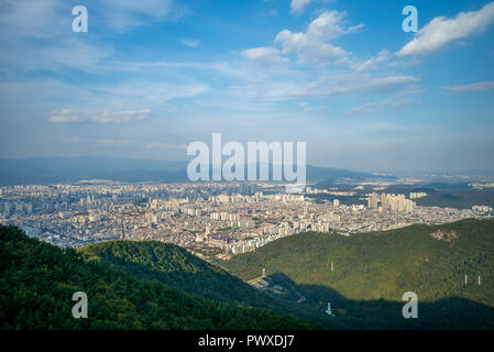 aerial view from aspan park of daegu, south korea Stock Photo