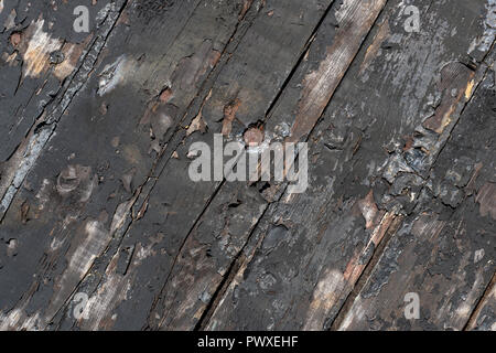 Burnt black boards Stock Photo