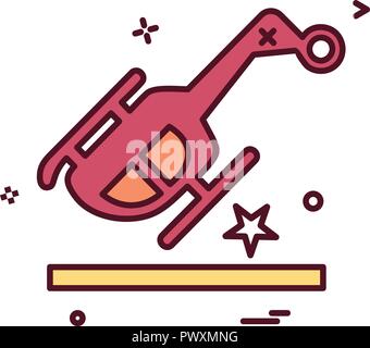 Helicopter crash icon design vector Stock Vector