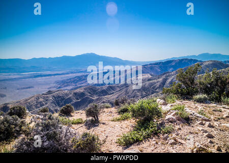 Scenic view of Ryan Mountain in Joshua Tree National Park, California Stock Photo