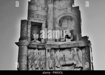 Philopappos Monument, Hill of the Muses, Athens Greece Stock Photo