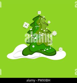 Fir tree green Stock Vector