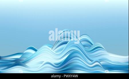 Abstract colorful vector background, color flow liquid wave Stock Vector