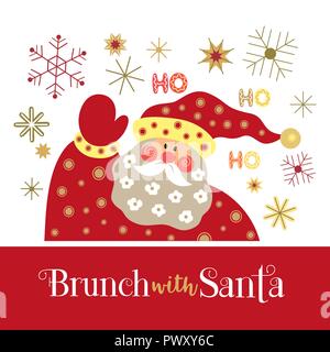 Fancy hristmas Holiday poster Stock Vector