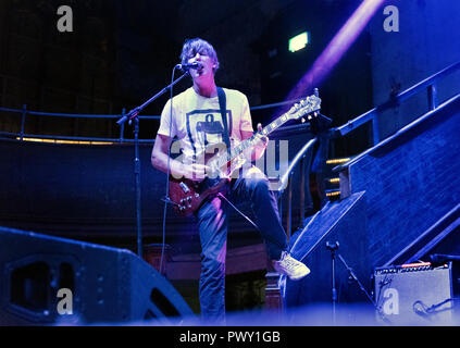 London, UK. 17th October, 2018. US indie rock band Stephen Malkmus and the Jicks in concert at the Albert Hall, Manchester, UK. Malkmus is a former member of the celebrated alternative rock band Pavement, but he has now performed with his new band The Jicks for several years. Credit: John Bentley/Alamy Live News Stock Photo