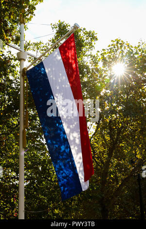 The Mall, London, UK 18 Oct 2018 - The Mall decorated with Union Jack and flags of the Netherlands for the state visit by The King and Queen of The Netherlands to the United Kingdom from 23rd to 24th October 2018.  Credit: Dinendra Haria/Alamy Live News Stock Photo