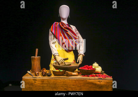 Davenport, Iowa, USA. 5th Oct, 2018. The ''Like Water for Chocolate'' display is seen in the ''Literary Heroines'' exhibit at the Putnam Museum in Davenport on Friday, Oct. 5, 2018. Credit: Andy Abeyta, Quad-City Times/Quad-City Times/ZUMA Wire/Alamy Live News Stock Photo