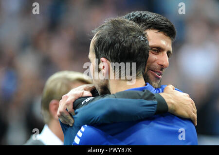 Prague, Czech Republic. 18th Oct, 2018. Double winner of Davis Cup Radek Stepanek say goodbye to his tennis career on October 18 at the O2 arena in Prague in the Czech Republic. The main star guest of the event will be the former first player of the world and Wimbledon champion Serbia's Novak Djokovic Credit: Slavek Ruta/ZUMA Wire/Alamy Live News Stock Photo