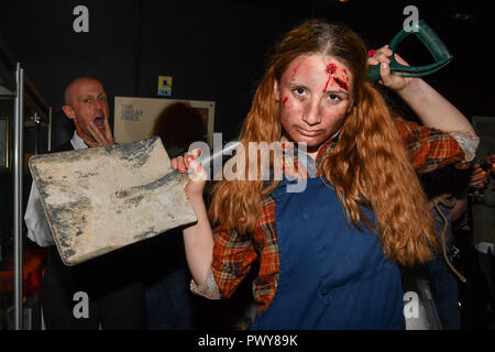 Press night an Halloween experience at  London Tombs at The London Bridge Experience, UK. 18 October 2018. Stock Photo