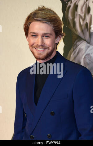 London, UK. 18th October, 2018. Joe Alwyn attends the UK Premiere of 'The Favourite' & American Express Gala at the 62nd BFI London Film Festival on October 18, 2018 in London, England. Credit: Gary Mitchell, GMP Media/Alamy Live News Stock Photo
