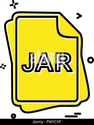 JAR file type icon design vector Stock Vector