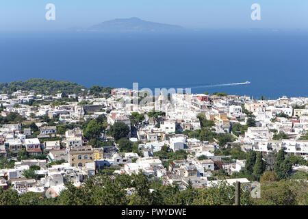 view from chairlift at monte solaro Stock Photo