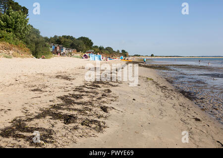 Early morning quiet on beach, Studland Bay, Swanage, Dorset, England, UK Stock Photo