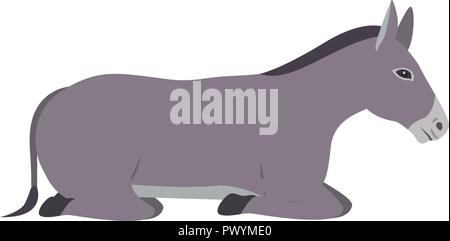 cute mule manger character Stock Vector