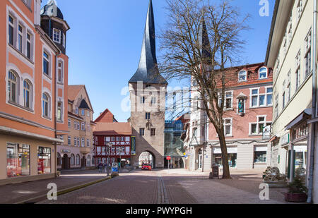 Old town gate Westerturm, Duderstadt, Lower Saxony, Germany, Europe Stock Photo