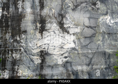 Gray surface of marble stone with striped streaks. Stock Photo